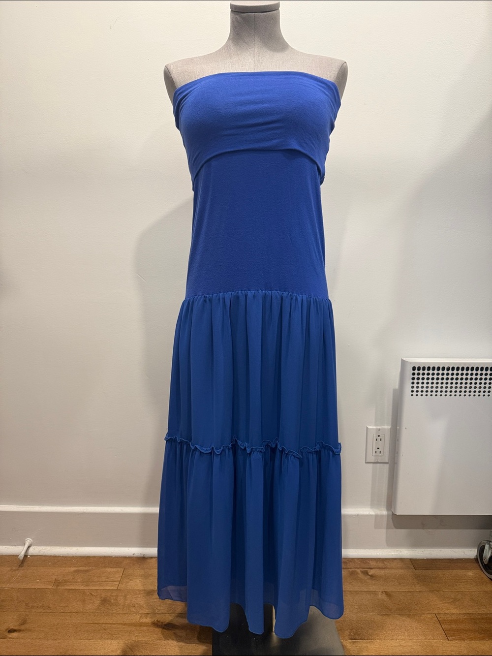 Tristan & Iseut Convertible Maxi Dress Blue Size Large